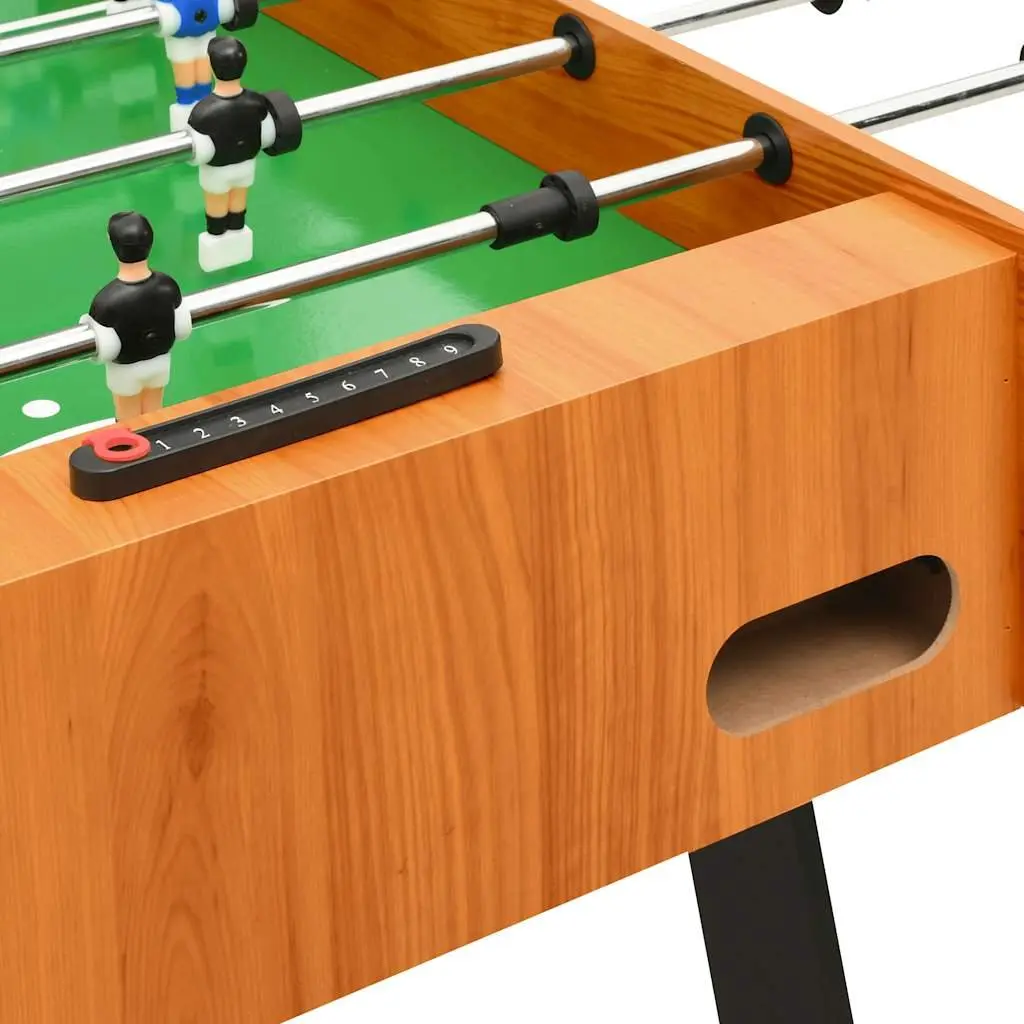 Folding Foosball Table 121cm Brown Indoor Game Room Football Soccer Competition