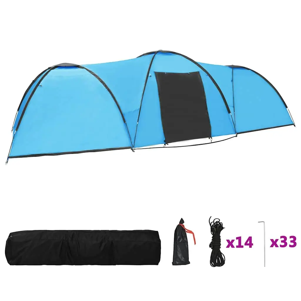 8 Person Camping Igloo Tent Spacious Family Outdoor Shelter Blue 650x240x190cm