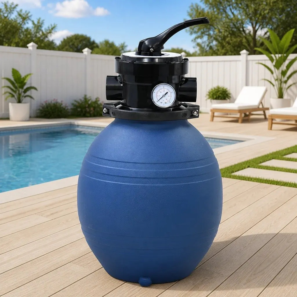Pool Sand Filter 300mm Water Purification System 7m³/h Flow Rate 4 Position Valve Durable Construction