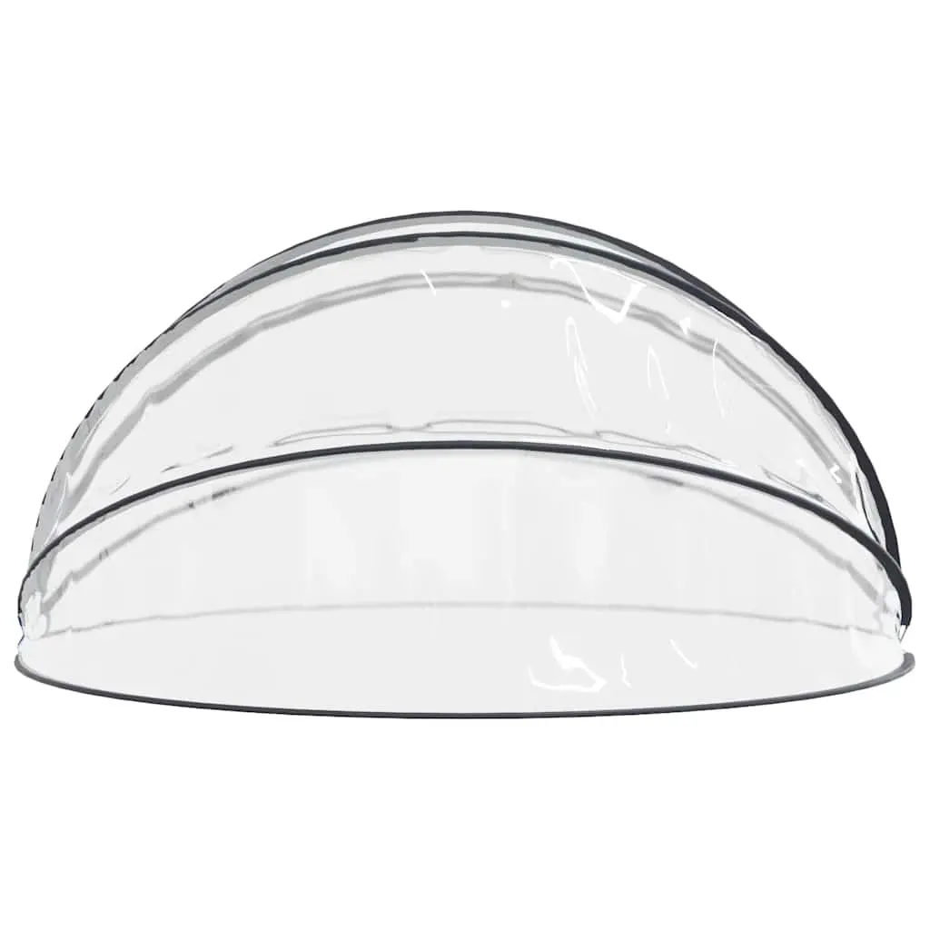 Pool Dome 440x220 cm Transparent Cover Shelter for Above Ground Pools with Easy-Open Hinge Mechanism