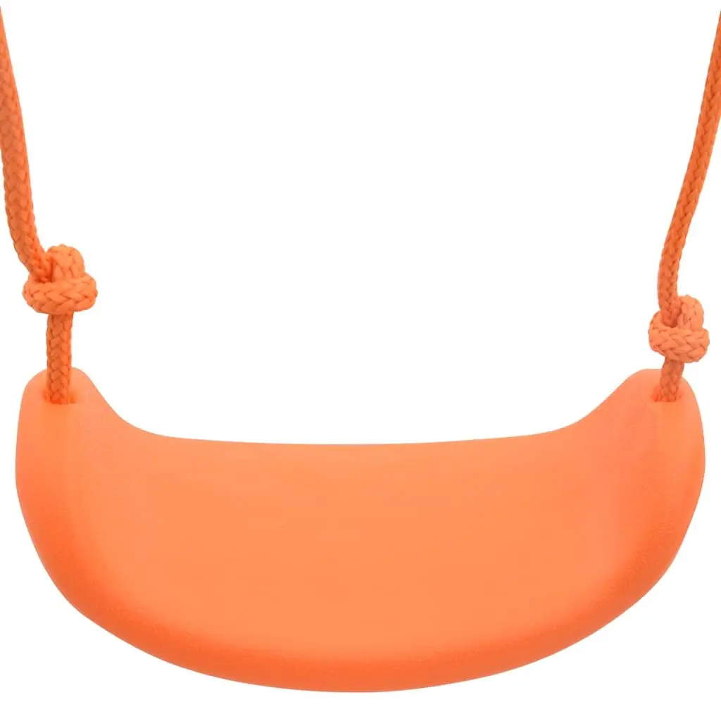 Outdoor Play Equipment Steel A-Frame Swing Set with 2 Seats Orange for Kids