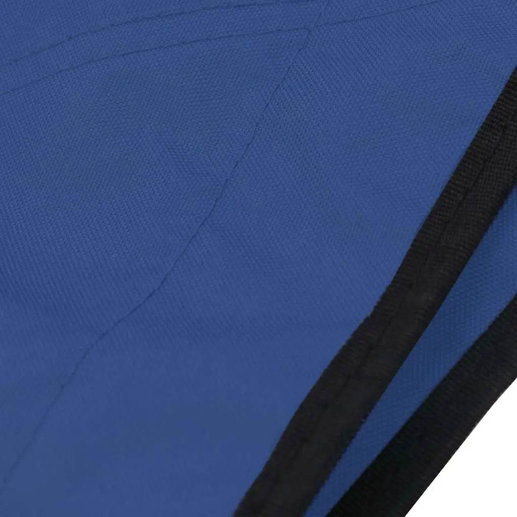 Boat Bimini Top 3 Bow Frame Canopy Adjustable Width Marine Blue UV Resistant Polyester