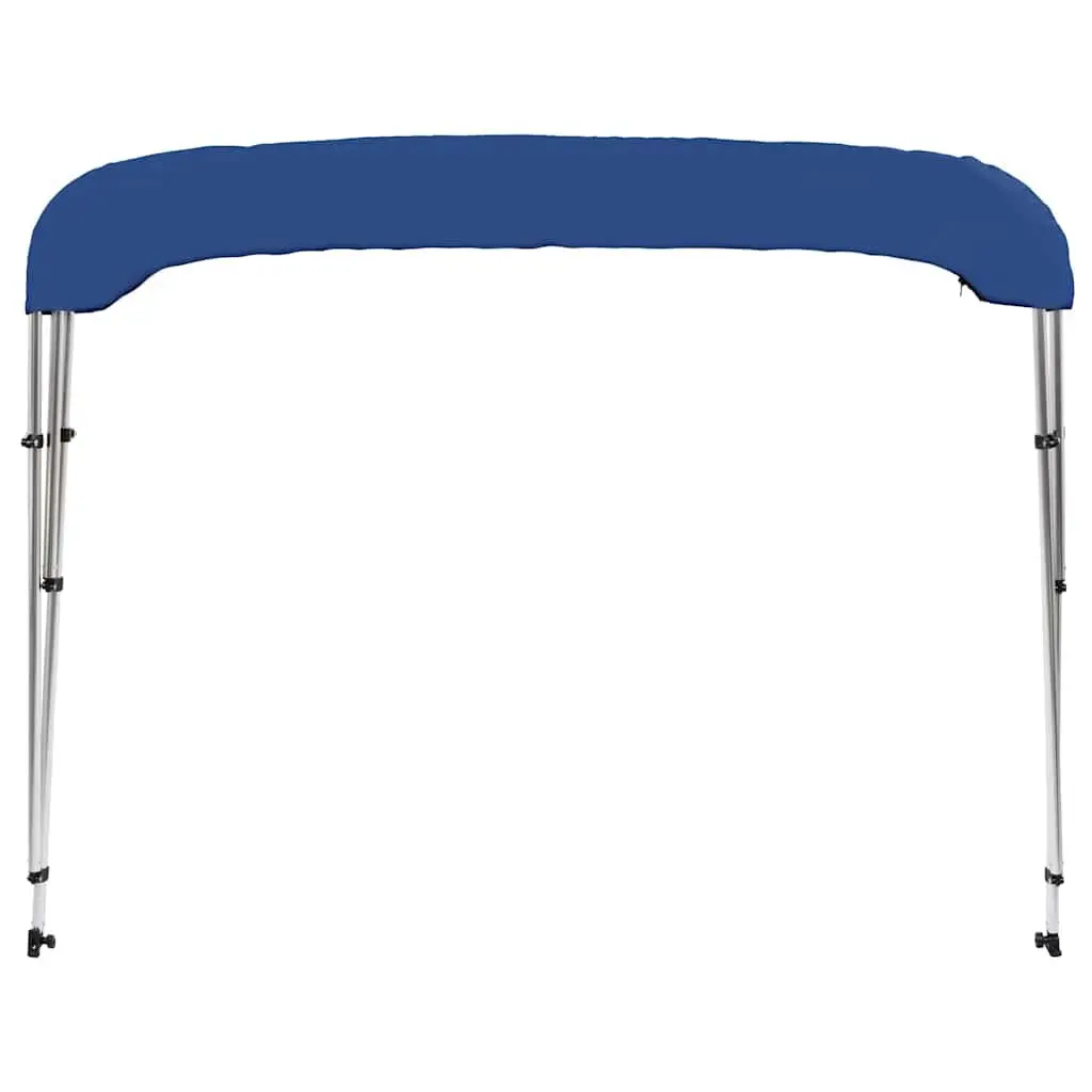 3 Bow Adjustable Boat Canopy Blue 185 to 198 cm Width UV and Water Resistant Polyester Cover