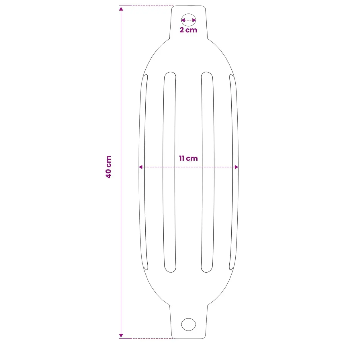 Boat Fenders 4 Pcs Inflatable Mooring Protection High Gloss Reinforced Eyelets