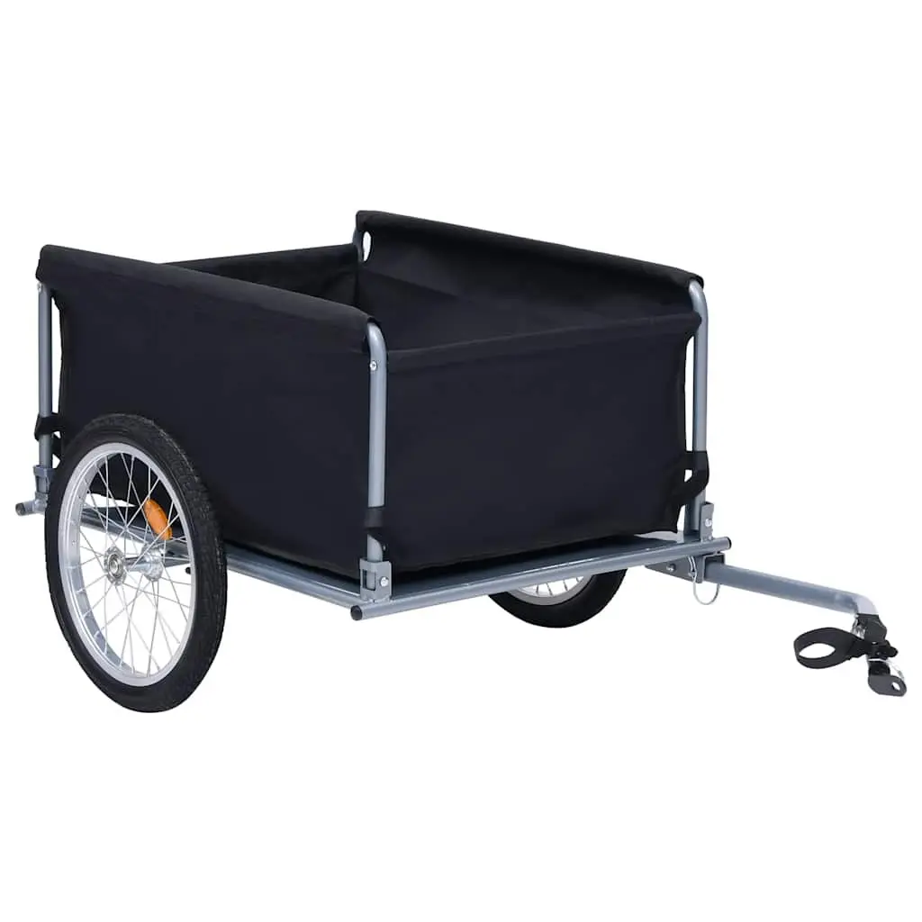 Bike Trailer 65kg Load Capacity Steel Frame Foldable Cargo Bicycle Accessory