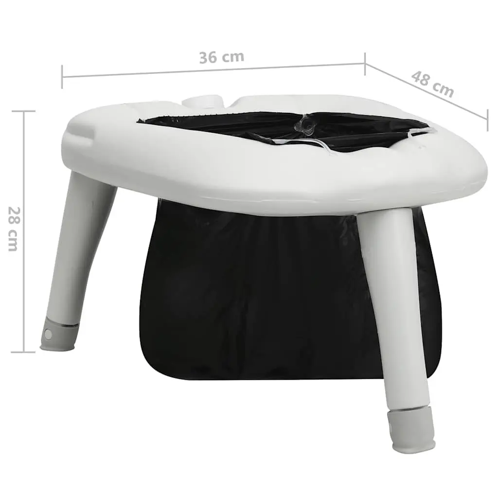Portable Camping Toilet Foldable Festival Emergency Seat with Bags 200kg