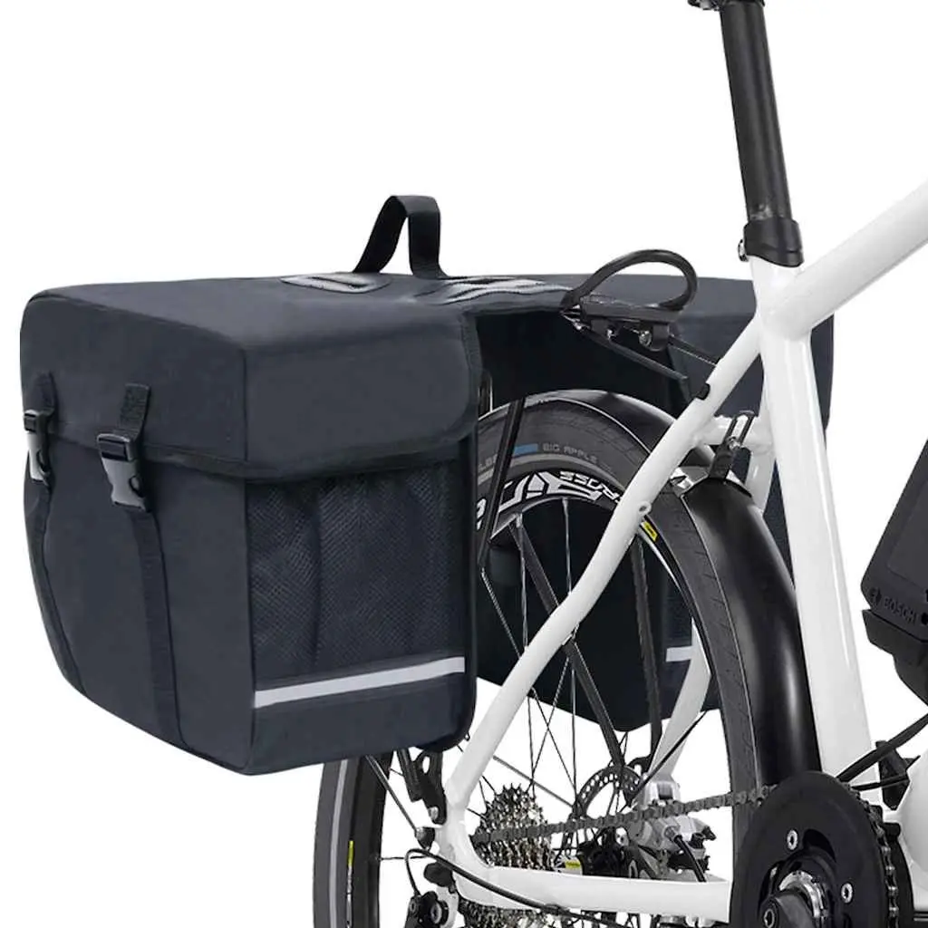 Double Bicycle Pannier Bag 35L Waterproof Reflective Cycling Storage