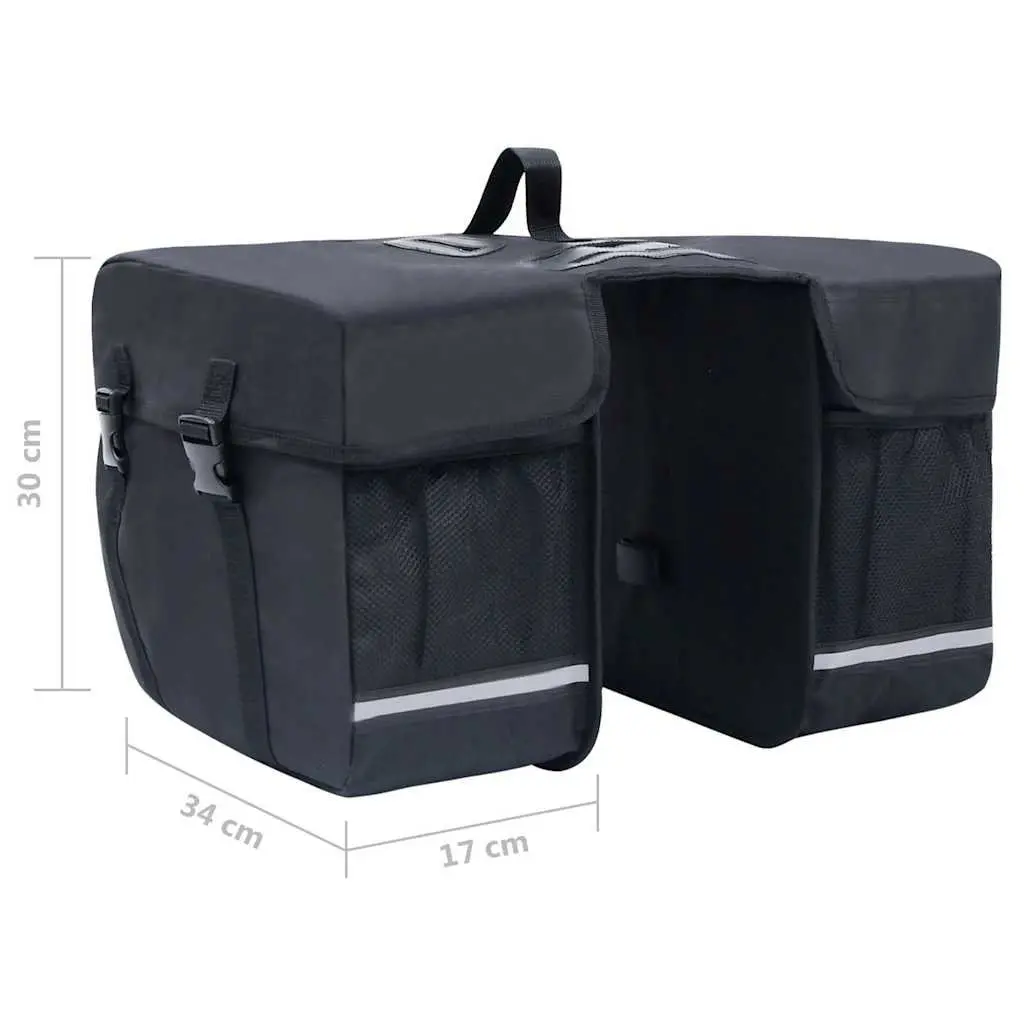 Double Bicycle Pannier Bag 35L Waterproof Reflective Cycling Storage