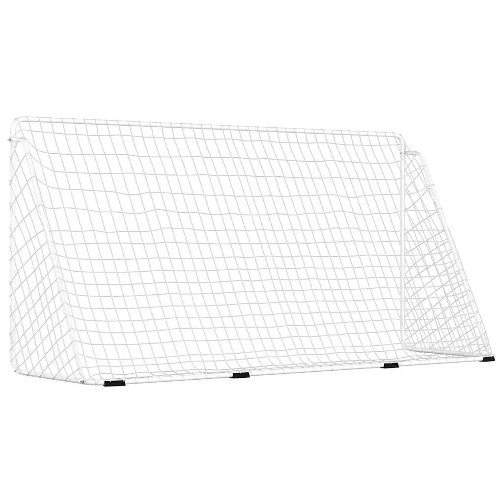 Football Goal 366x122x182cm Steel Frame Weather Resistant Net for Adults Soccer Training