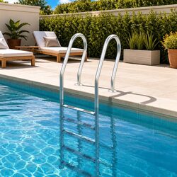 Enhance Your Pool Space with Our Stainless Steel Ladder 54x38x211 cm