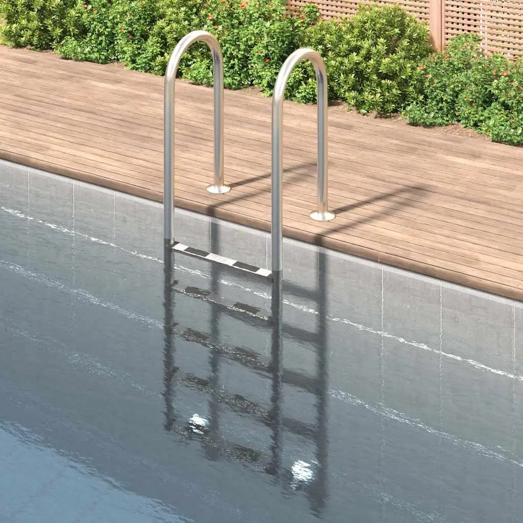 Pool Ladder 54x38x211cm Stainless Steel Non-Slip Steps for Safe Entry and Exit
