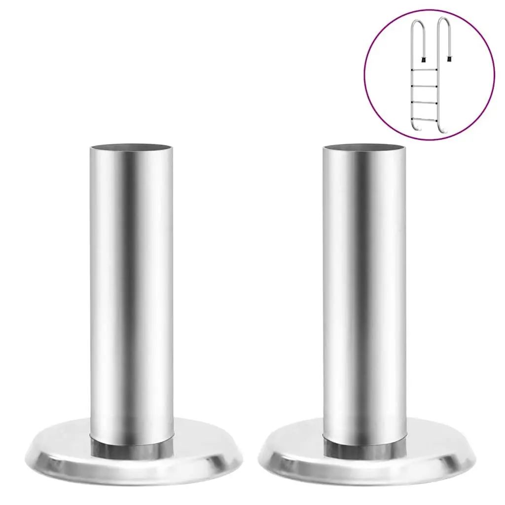 Pool Ladder Handrail Brackets 2pcs Stainless Steel Secure Mounting Hardware Set
