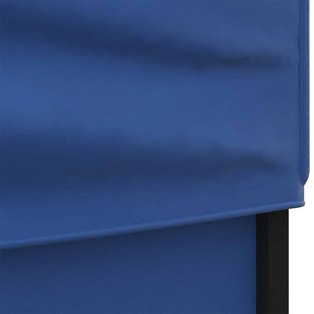 Folding Party Tent 2x2m Blue Lightweight Waterproof with Sidewalls