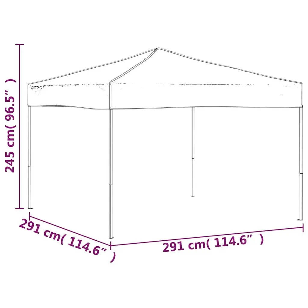 Folding Party Tent 3x3m Cream UV Resistant Water Resistant Portable Outdoor Gazebo