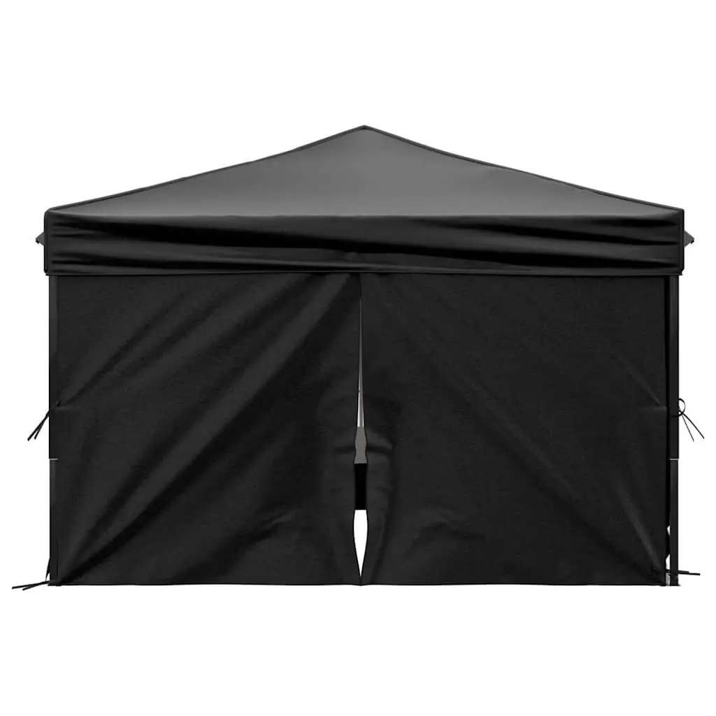 Folding Party Tent 3x3m Portable Outdoor Gazebo Canopy with Sidewalls Black