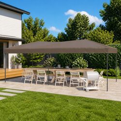 Taupe Portable Canopy Tent for Outdoor Gatherings