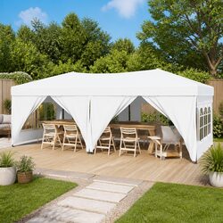 Folding Party Tent 3x6m White for Outdoor Entertaining