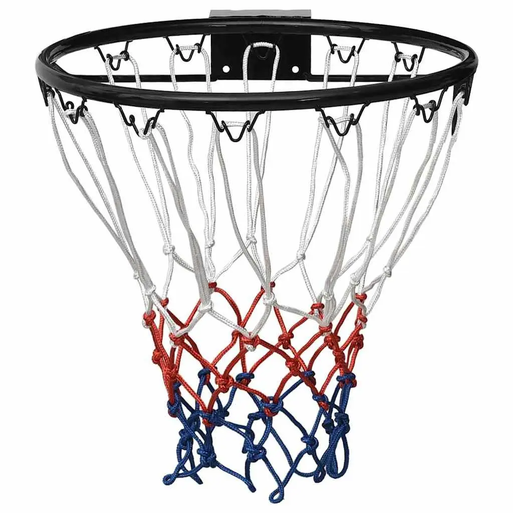 Basketball Rim 39 cm Steel Frame Wall-Mounted with Nylon Net Indoor Outdoor Sport