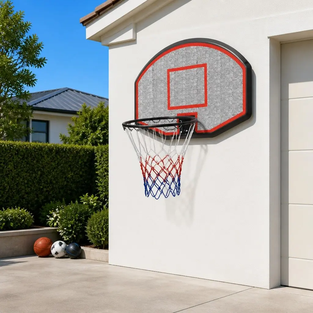 Basketball Backboard 90x60cm Wall-Mounted Durable Polyethene for Indoor Outdoor Use