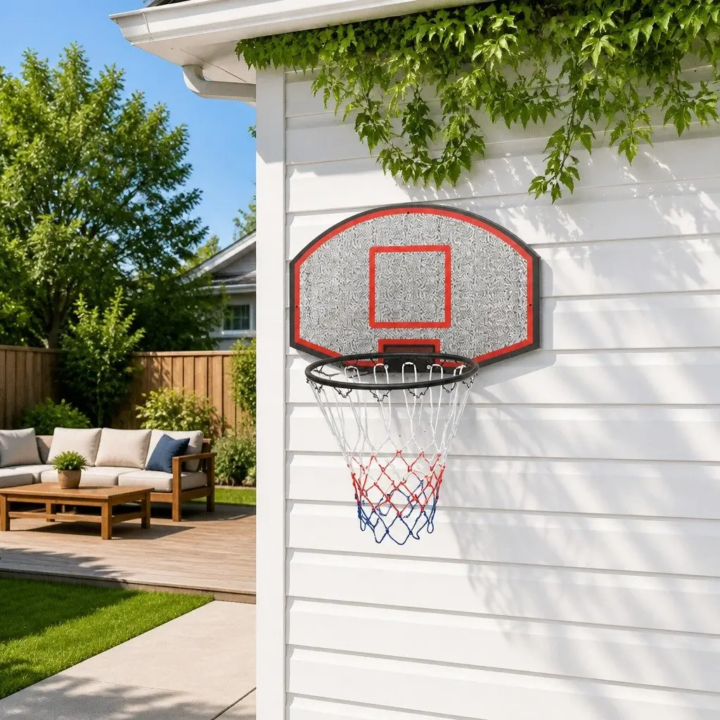 Basketball Backboard 71x45cm Wall-Mounted Polyethene UV-Resistant for Indoor Outdoor Practice