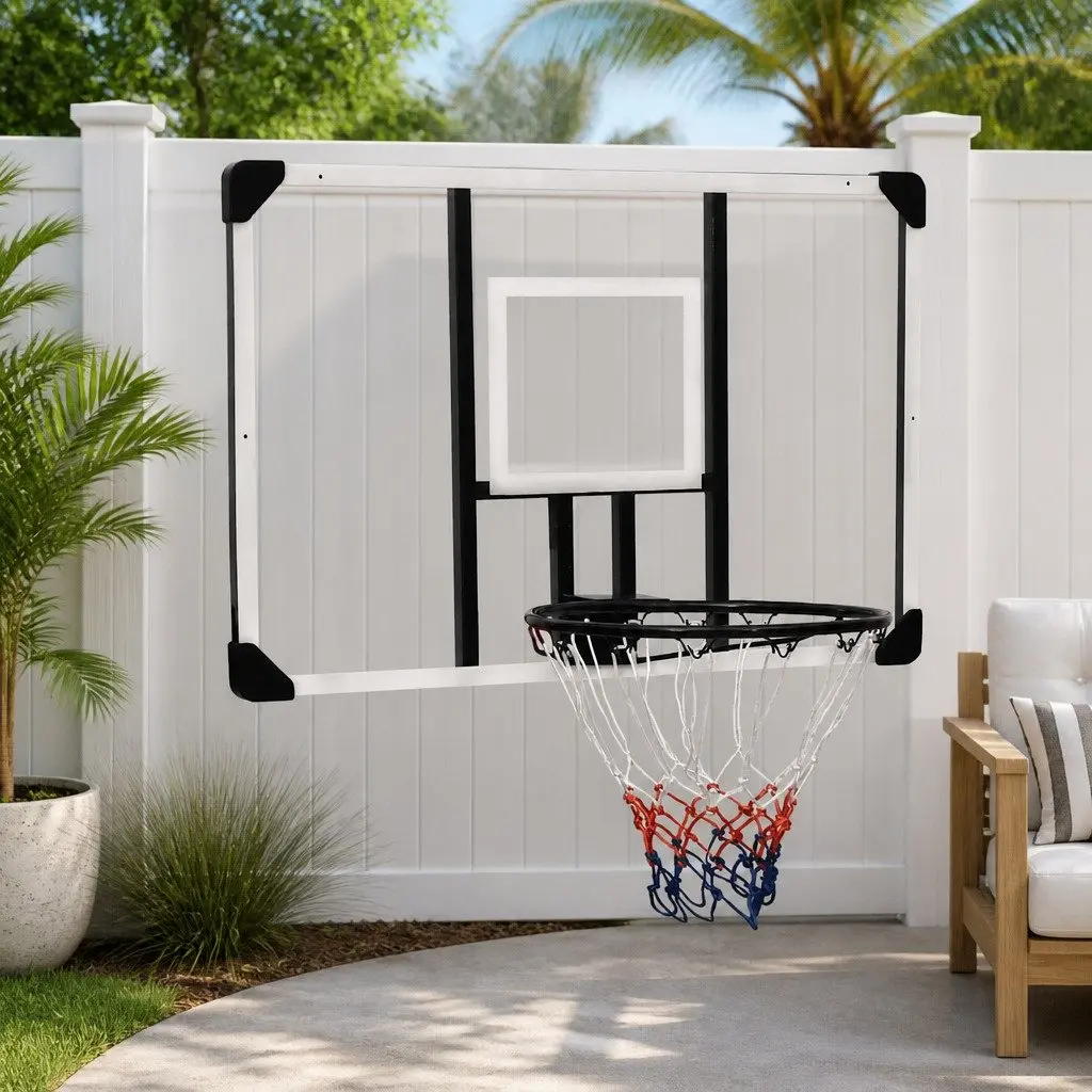 Basketball Backboard 106x69cm Transparent Polycarbonate Wall-Mounted Indoor Outdoor Sport Hoop