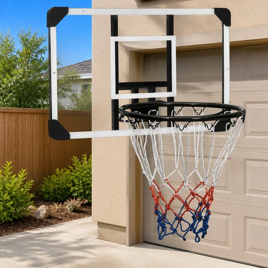 Basketball Backboard 71x45cm Transparent Wall-Mounted Polycarbonate Hoop
