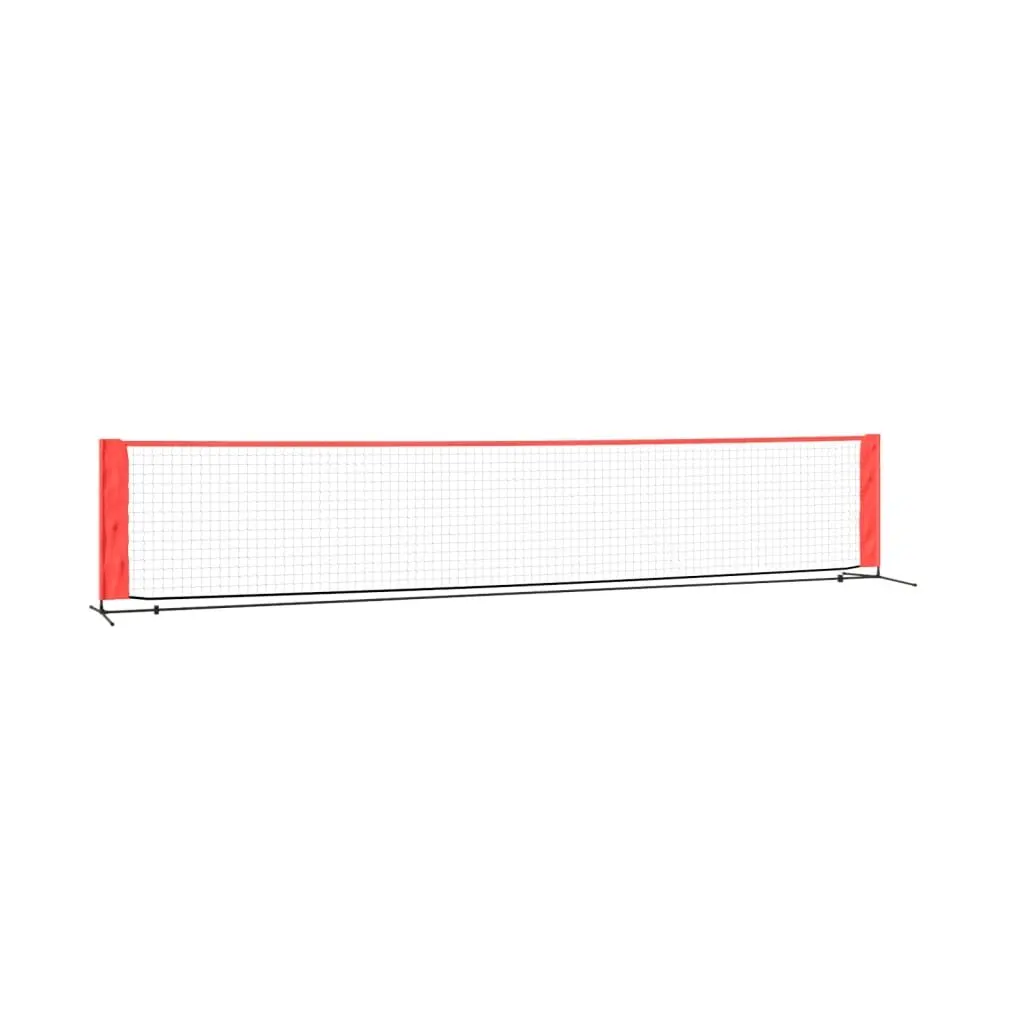 Tennis Net 500cm Polyester Black Red Outdoor Portable Durable Training