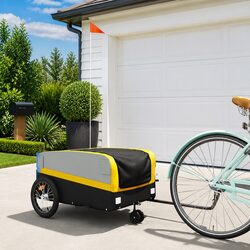 Cargo Bike Trailer in Yellow for Transporting Goods