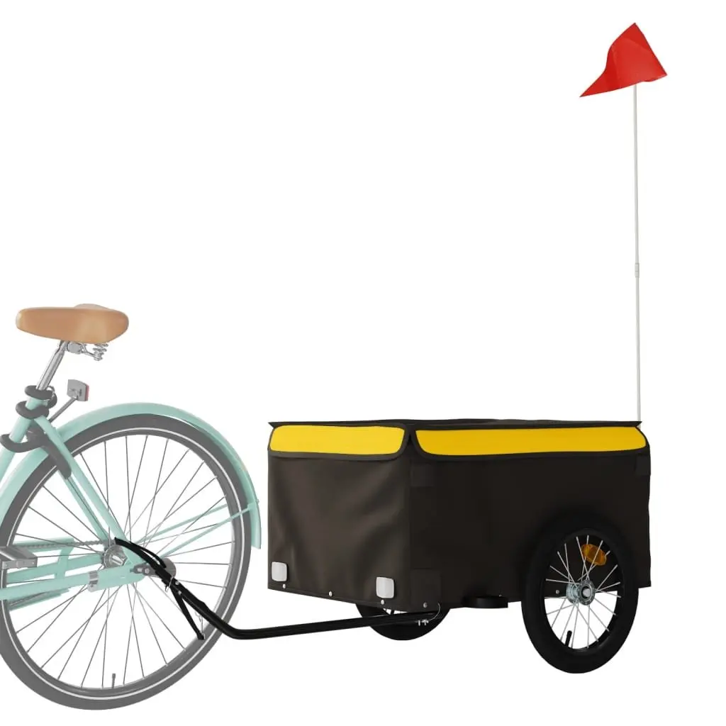 Bike Trailer Heavy Duty Iron 45kg Load Capacity Bicycle Cargo Transport