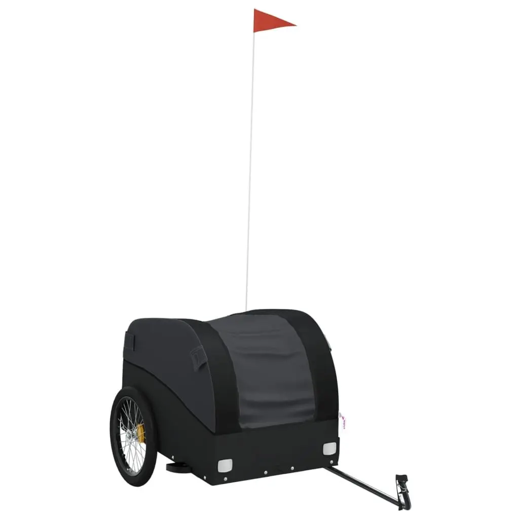 Bike Trailer Heavy Duty Black 45kg Load Capacity Cargo Hauler