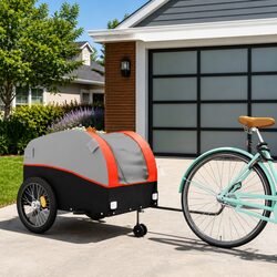 Cargo Hauling Bike Trailer in Orange for Everyday Use