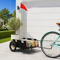 Black Cargo Bike Trailer for Outdoor Adventures