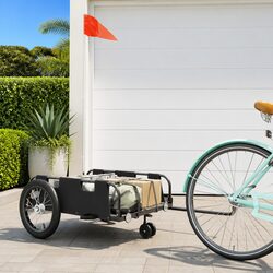 Reliable Bike Trailer for Cargo Transport with Flag and Reflectors