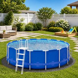 Enhance Your Pool Area with a Grey Ø306cm Ground Cloth