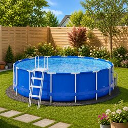 Enhance Your Pool Space with a Light Grey Ground Cloth