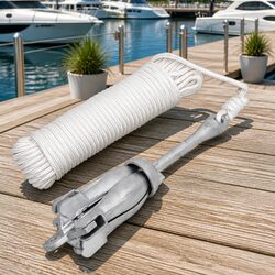 Compact Folding Anchor with Rope for Your Small Watercraft