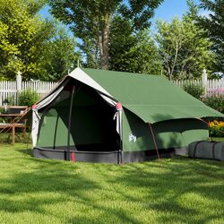 Enjoy Nature in a 2-Person Green Tent with Mosquito Protection