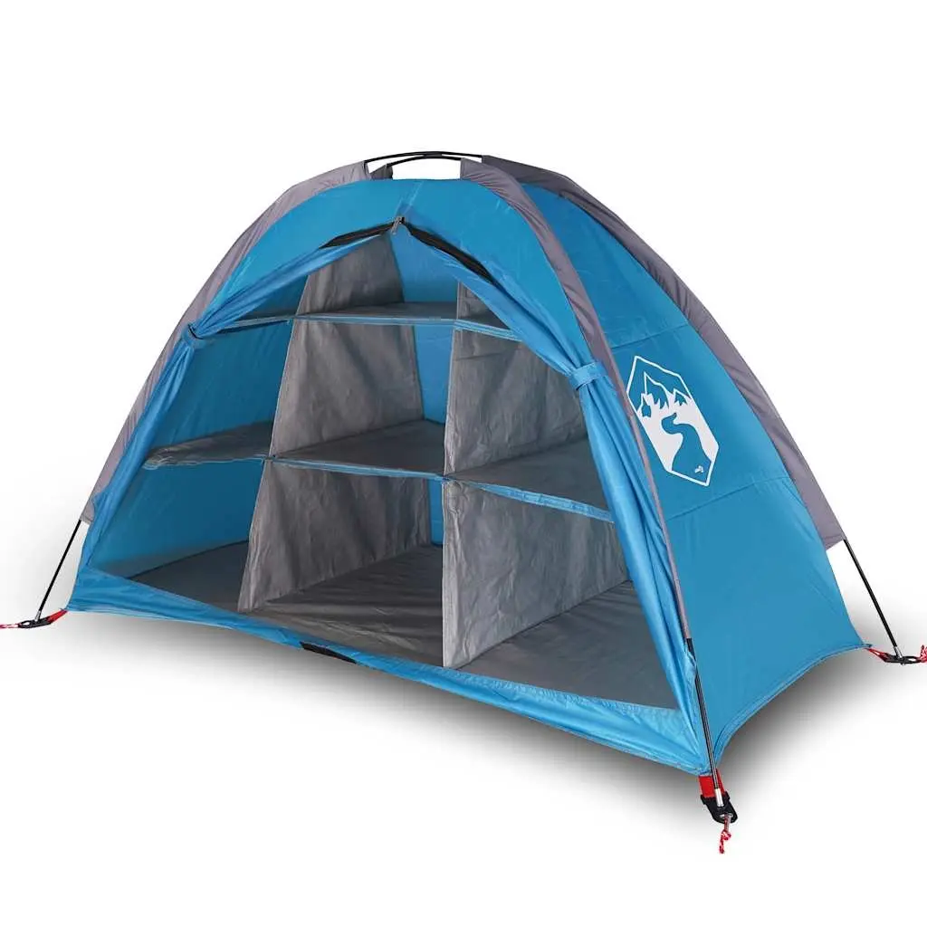 Storage Tent 9 Compartments Waterproof Portable Blue Camping Organiser