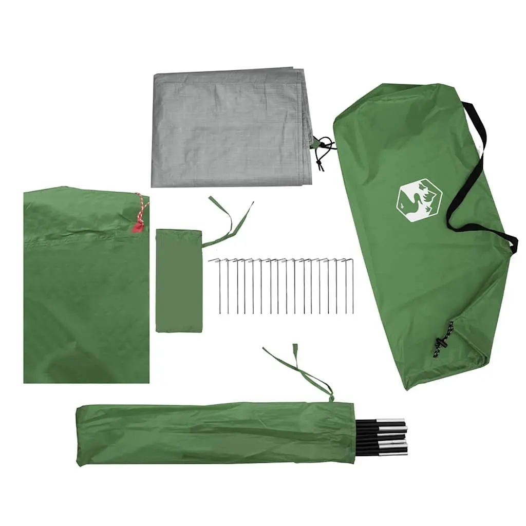 Camping Tent 10 Person Green Waterproof Cabin with Detachable Rainfly and Mesh Walls