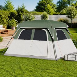 Family Camping Tent 6-Person Green Waterproof Cabin Detachable Rainfly Mosquito