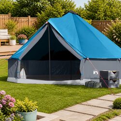 Blue Family Camping Tent for Outdoor Comfort and Protection