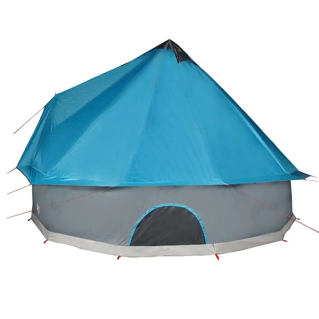 8-Person Family Camping Tent Waterproof Weather-Resistant Blue Outdoor