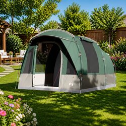 Experience Adventure Comfort with Our 3-Person Green Tent