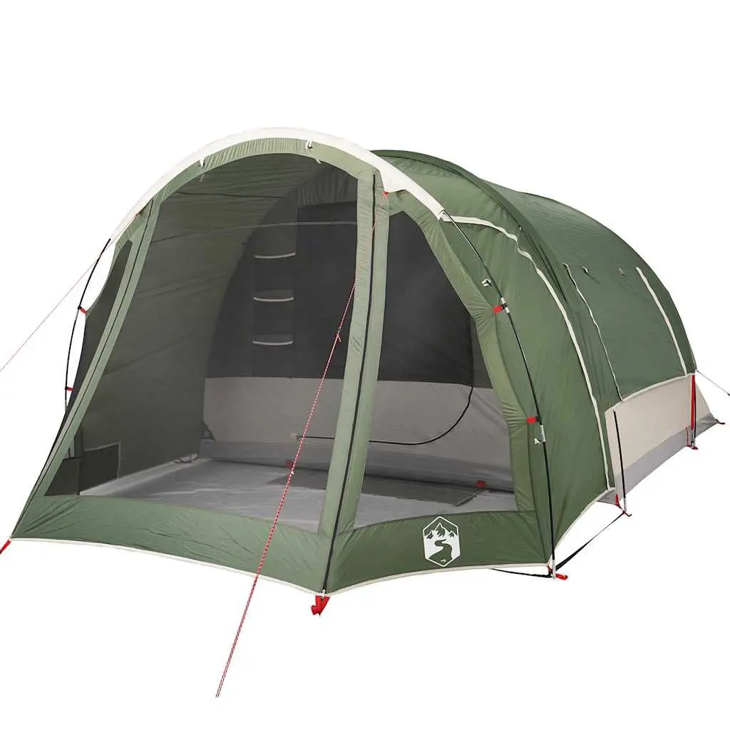 6-Person Family Tent Green Waterproof Portable Easy Setup Outdoor Shelter
