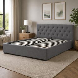 Storage-Friendly Double Gas Lift Bed for Modern Living