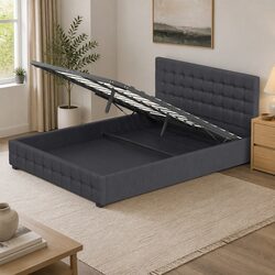 Enhance Your Space with King Single Gas Lift Storage Bed