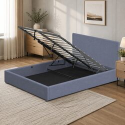 Gas Lift Bed Frame with Headboard for Enhanced Bedroom Style