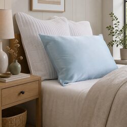 Silk Pillowcase Dual-Sided Soft Blue Single Pack Luxury Bedding Sleep Comfort
