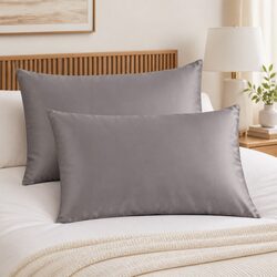Enhance Your Sleep with Charcoal Silk Pillowcases 51x76cm