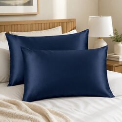 Enhance Your Bedroom with Navy Mulberry Silk Pillowcases